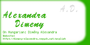 alexandra dimeny business card